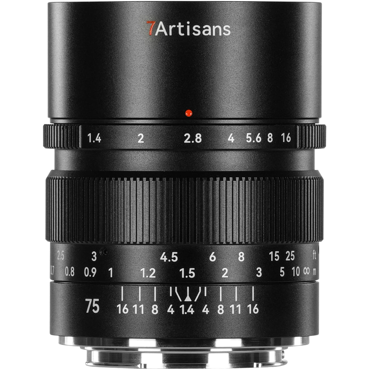 Lente 7Artisans 75mm f/1.4 - vista lateral