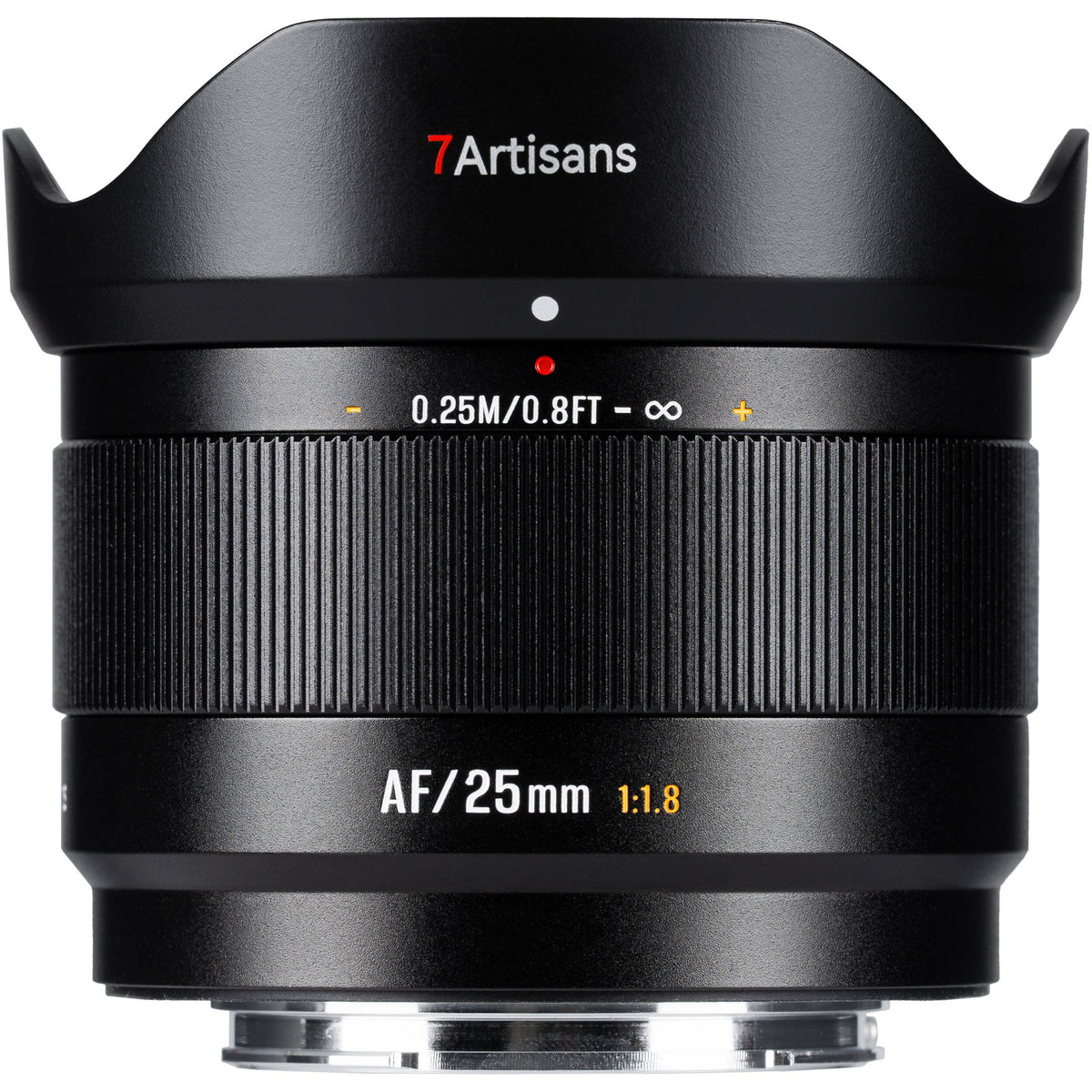 Lente 7Artisans Lite Series 25mm f/1.8 AF (Negro) - vista lateral