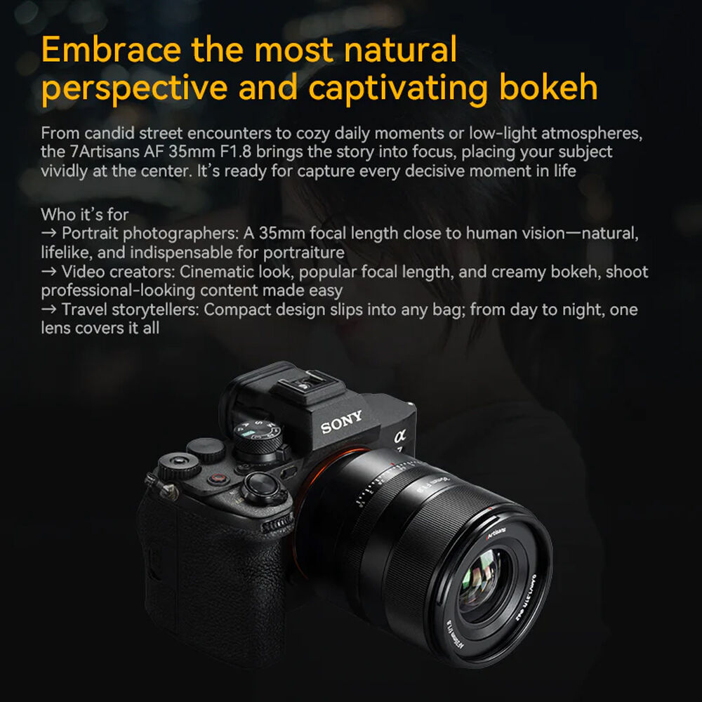 Lente 7Artisans Lite Series 35mm f/1.8 AF (Negro) - contenido de la caja