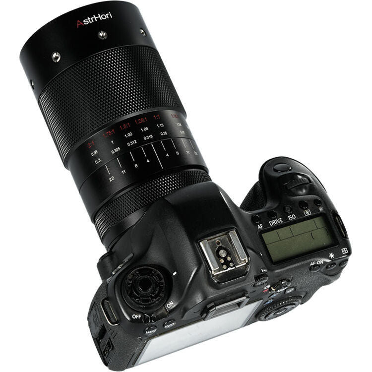 Lente AstrHori 120mm f/2.8 Full-Frame Macro - contenido de la caja