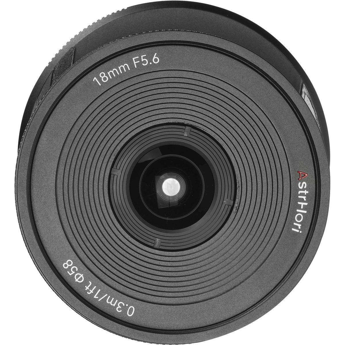 Lente AstrHori 18mm f/5.6 Shift - vista frontal