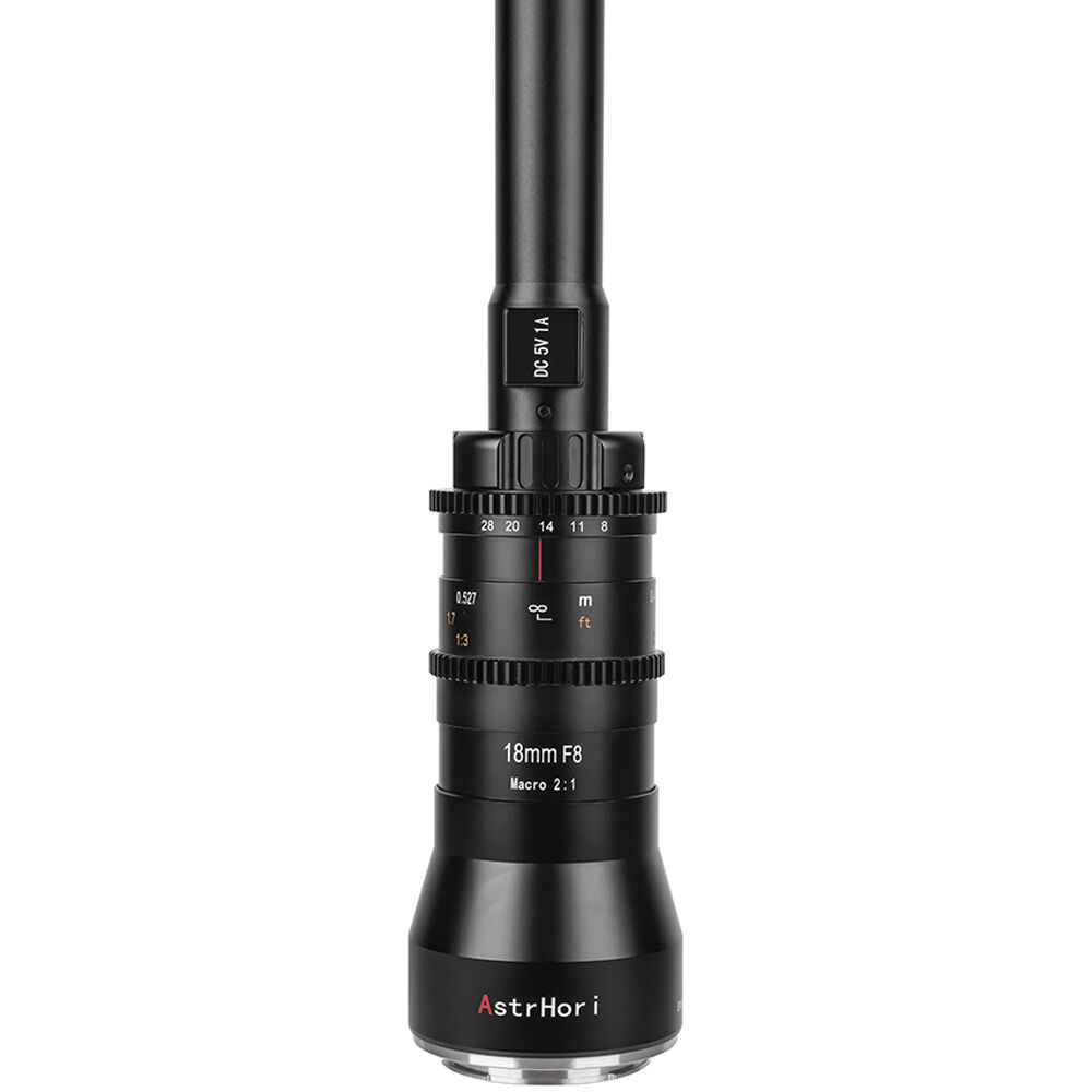 Lente AstrHori 18mm f/8 Macro Probe (Direct View, Sony E, Plateado) - vista trasera