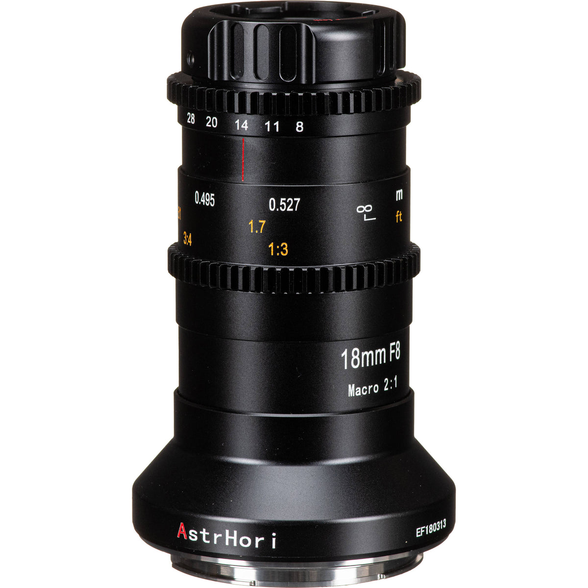 Lente AstrHori 18mm f/8 Macro Probe Set - vista frontal
