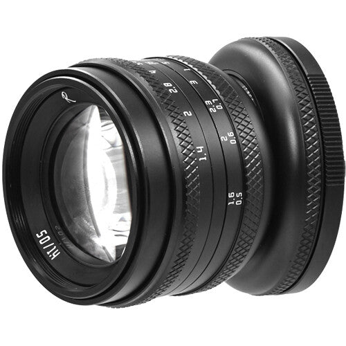Lente AstrHori 50mm f/1.4 Tilt (Negro) - contenido de la caja