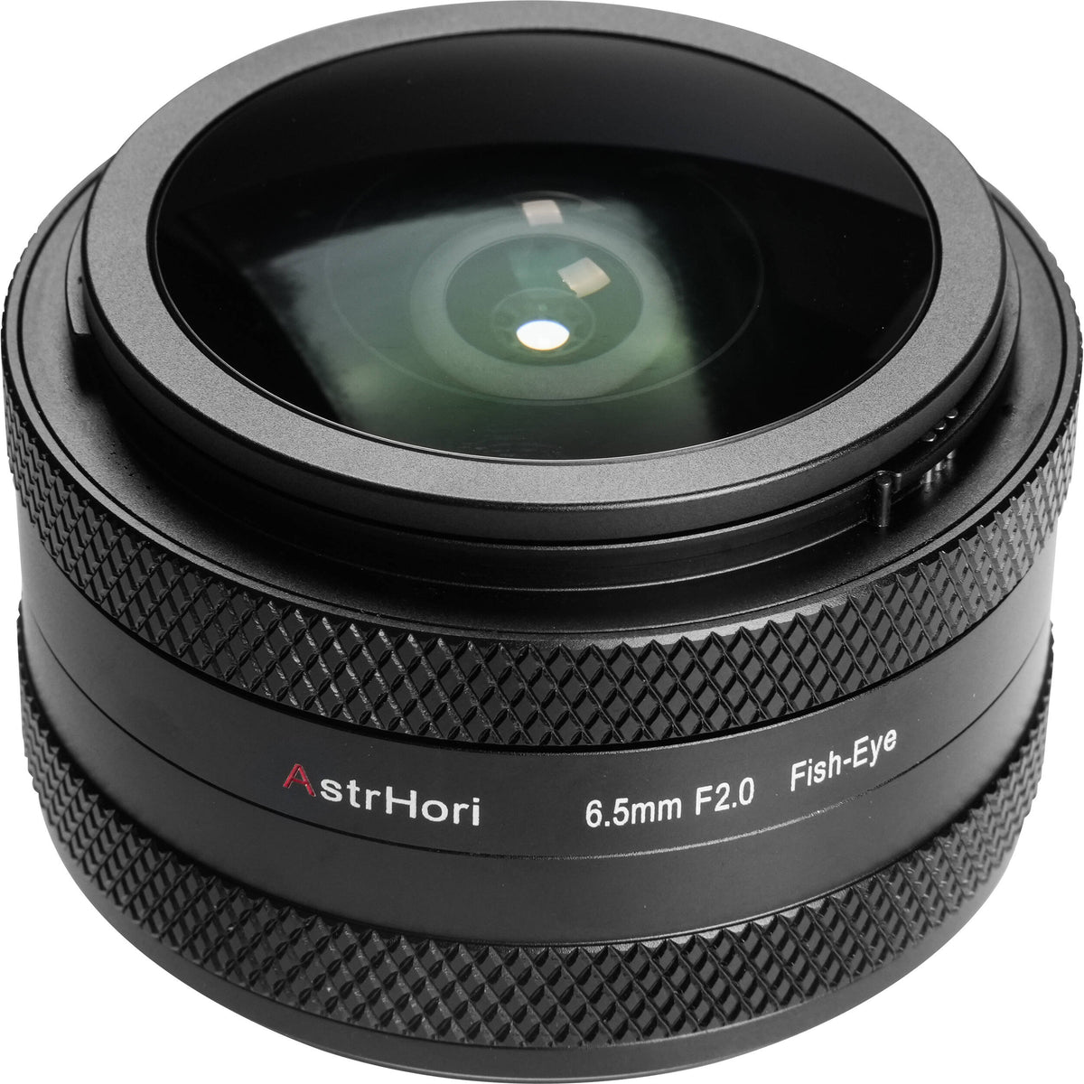 Lente AstrHori 6.5mm f/2 Fisheye - vista trasera