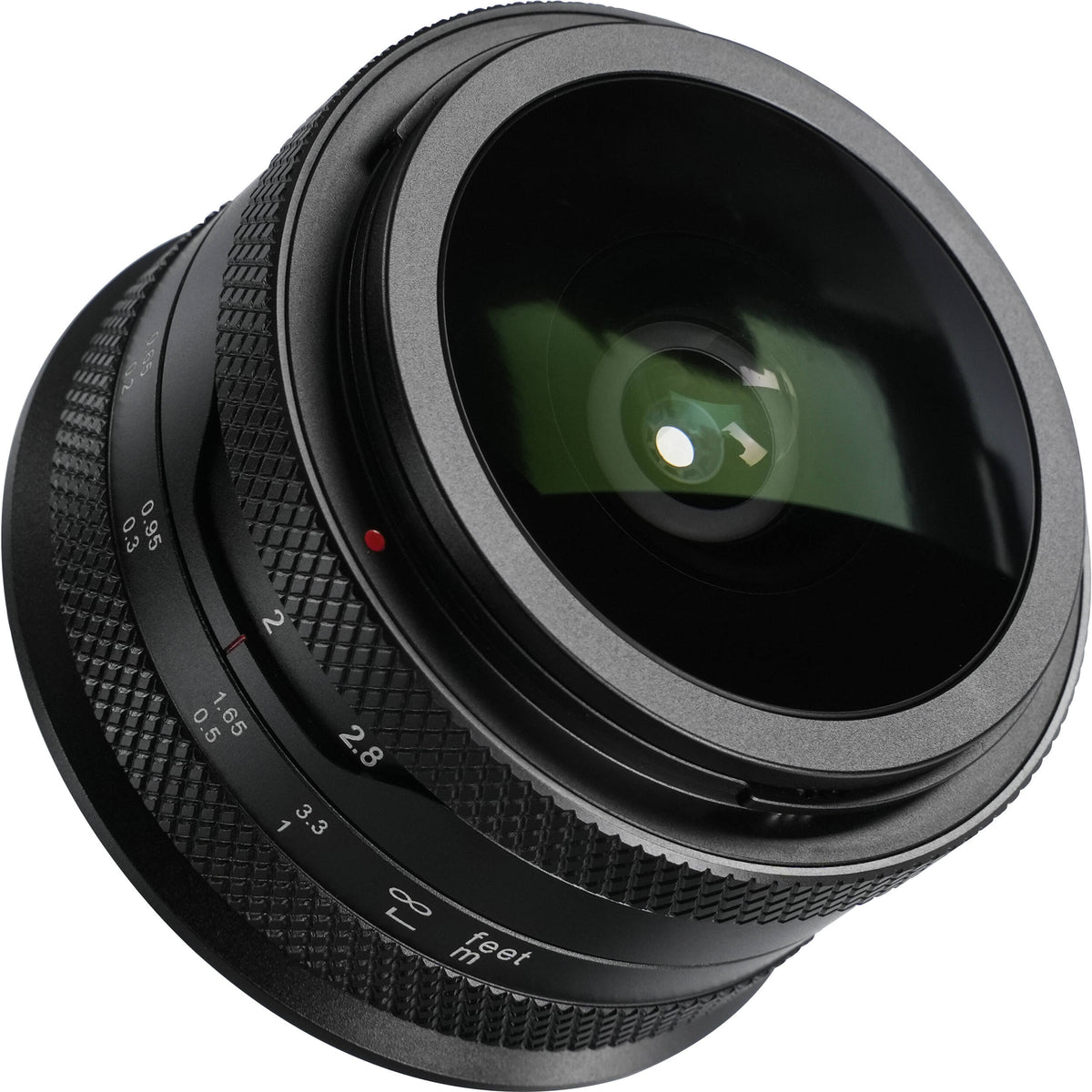 Lente AstrHori 6.5mm f/2 Fisheye - vista lateral