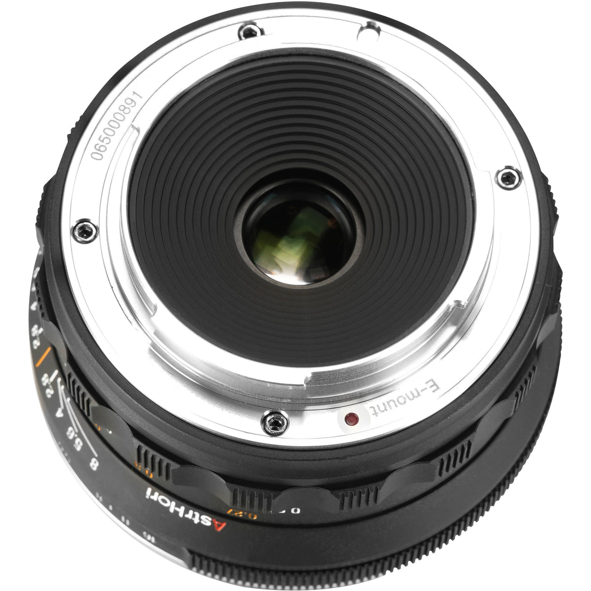 Lente AstrHori 6mm f/2.8 Fisheye - vista frontal