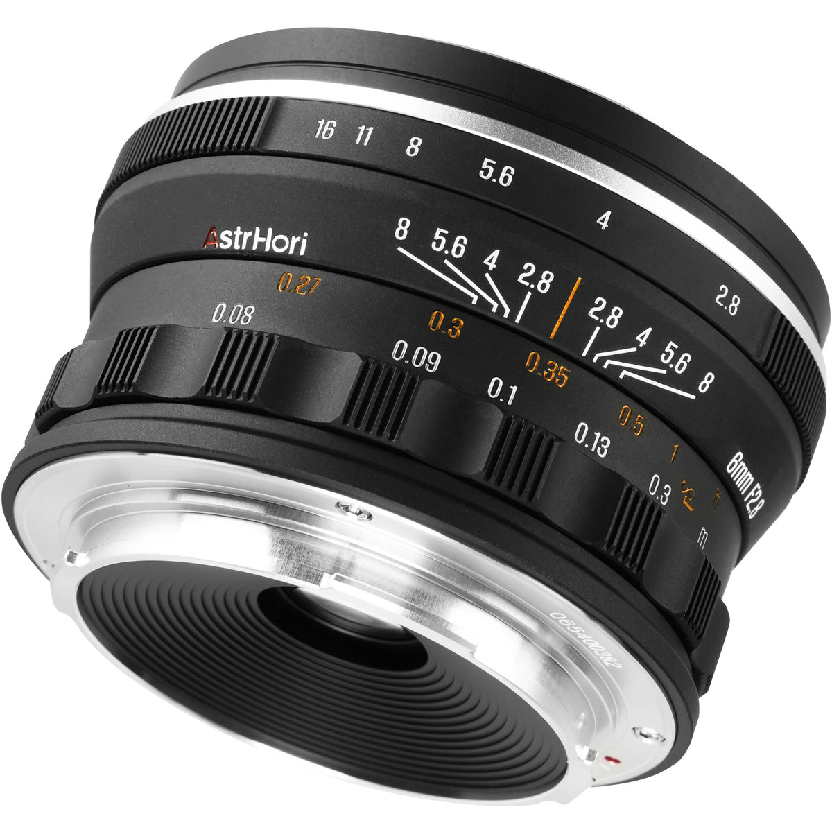Lente AstrHori 6mm f/2.8 Fisheye - contenido de la caja