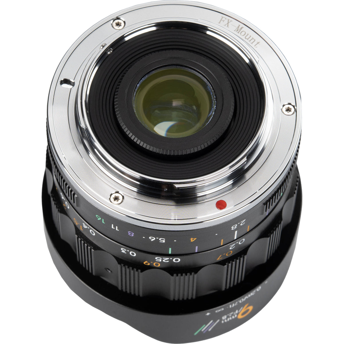 Lente AstrHori MF 9mm f/2.8 - vista frontal