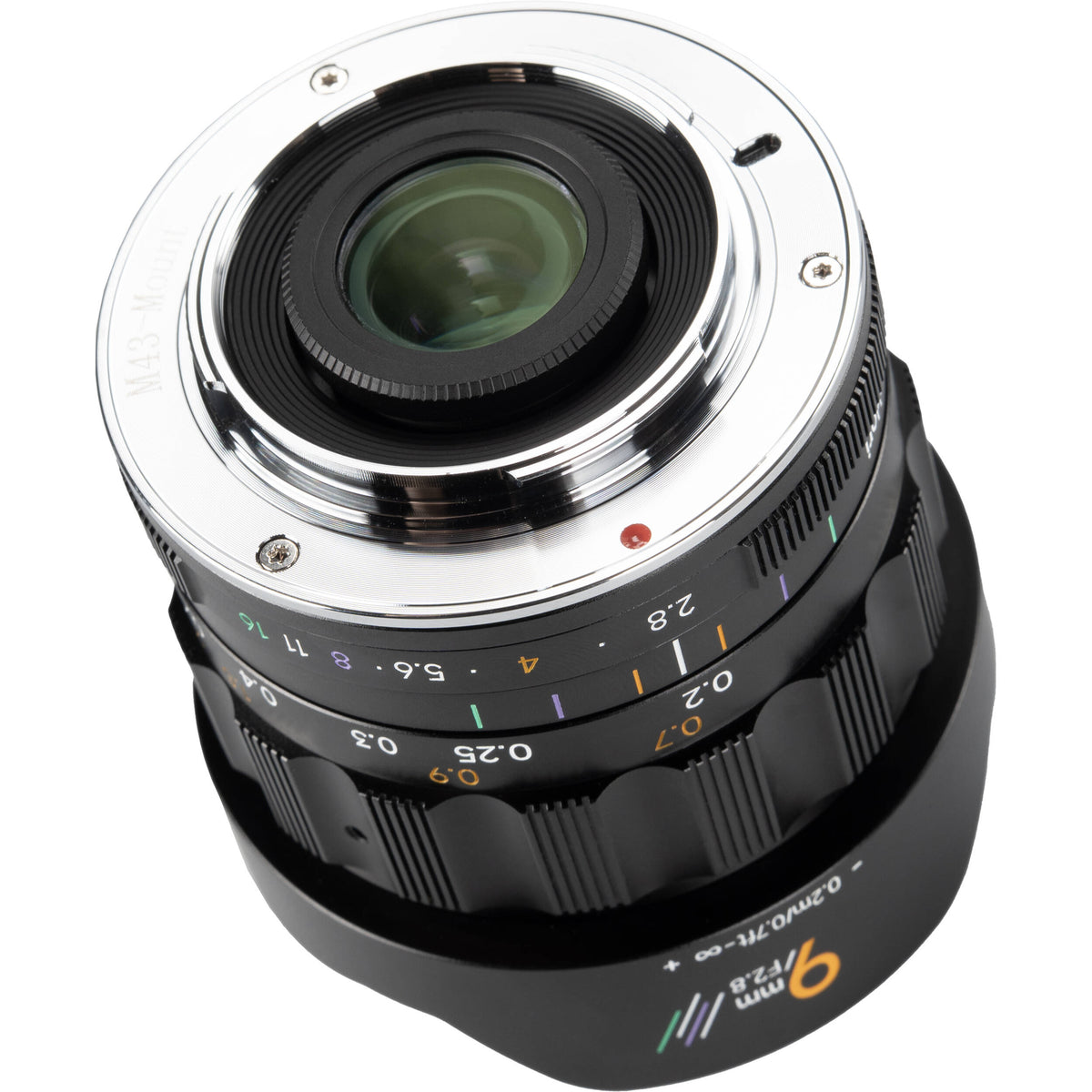 Lente AstrHori MF 9mm f/2.8 - vista frontal