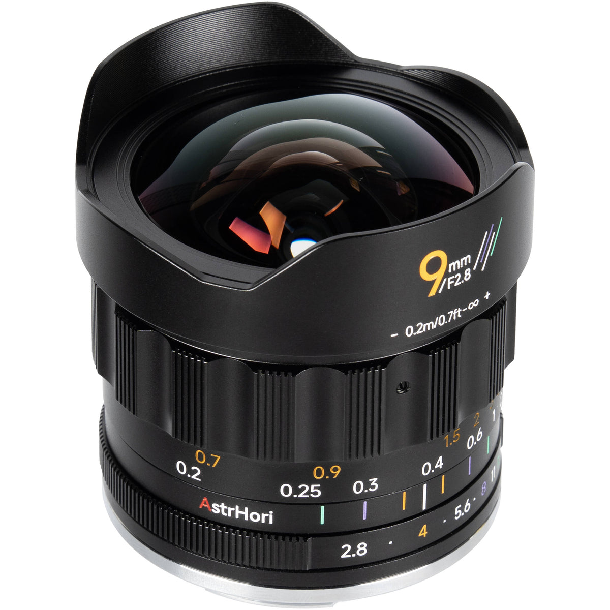 Lente AstrHori MF 9mm f/2.8 - puertos y conexiones