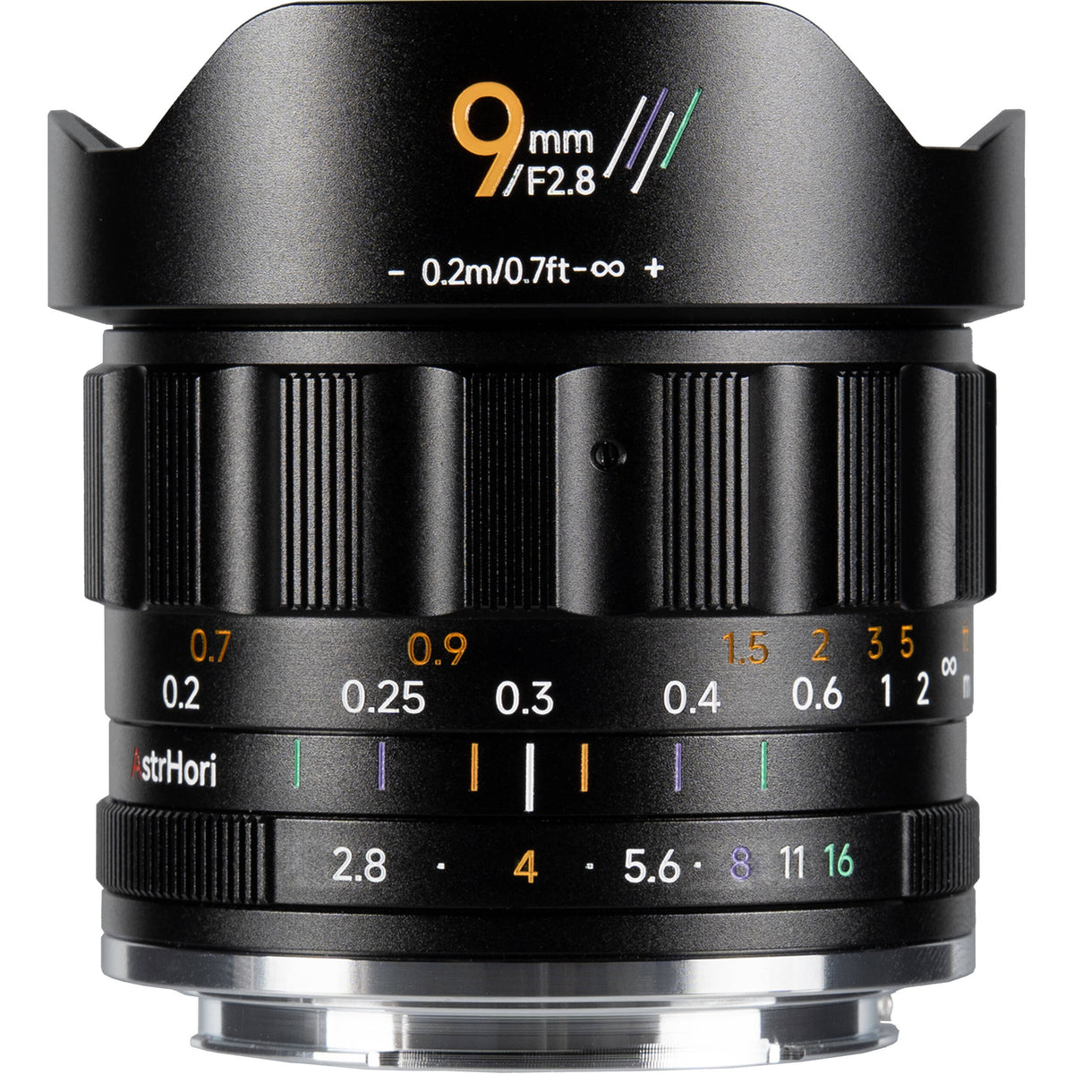 Lente AstrHori MF 9mm f/2.8 - contenido de la caja