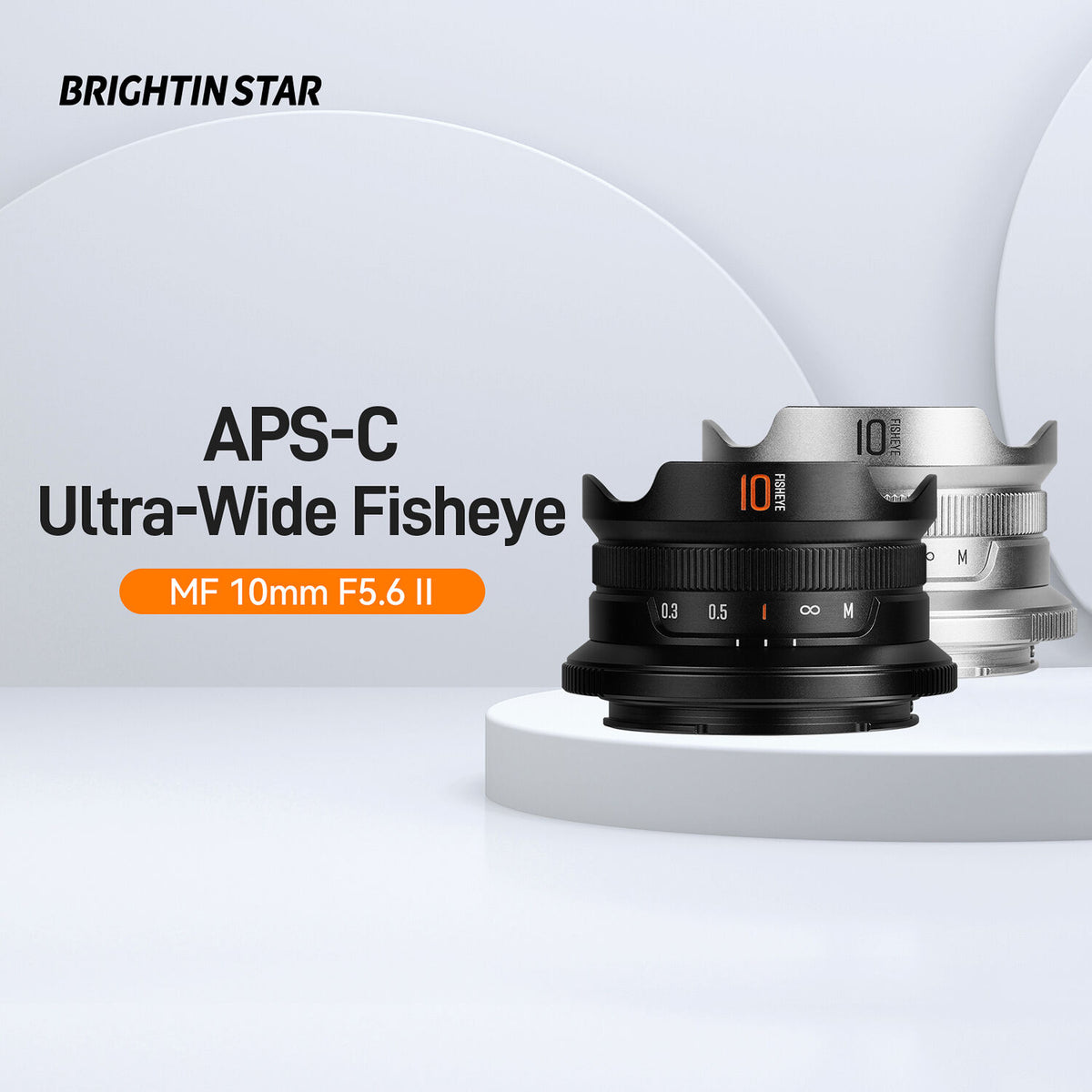 Lente Brightin Star 10mm f/5.6 II Fisheye (Plateado) - vista lateral