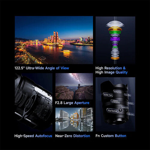 Lente Brightin Star 12mm f/2.8 AF - vista frontal