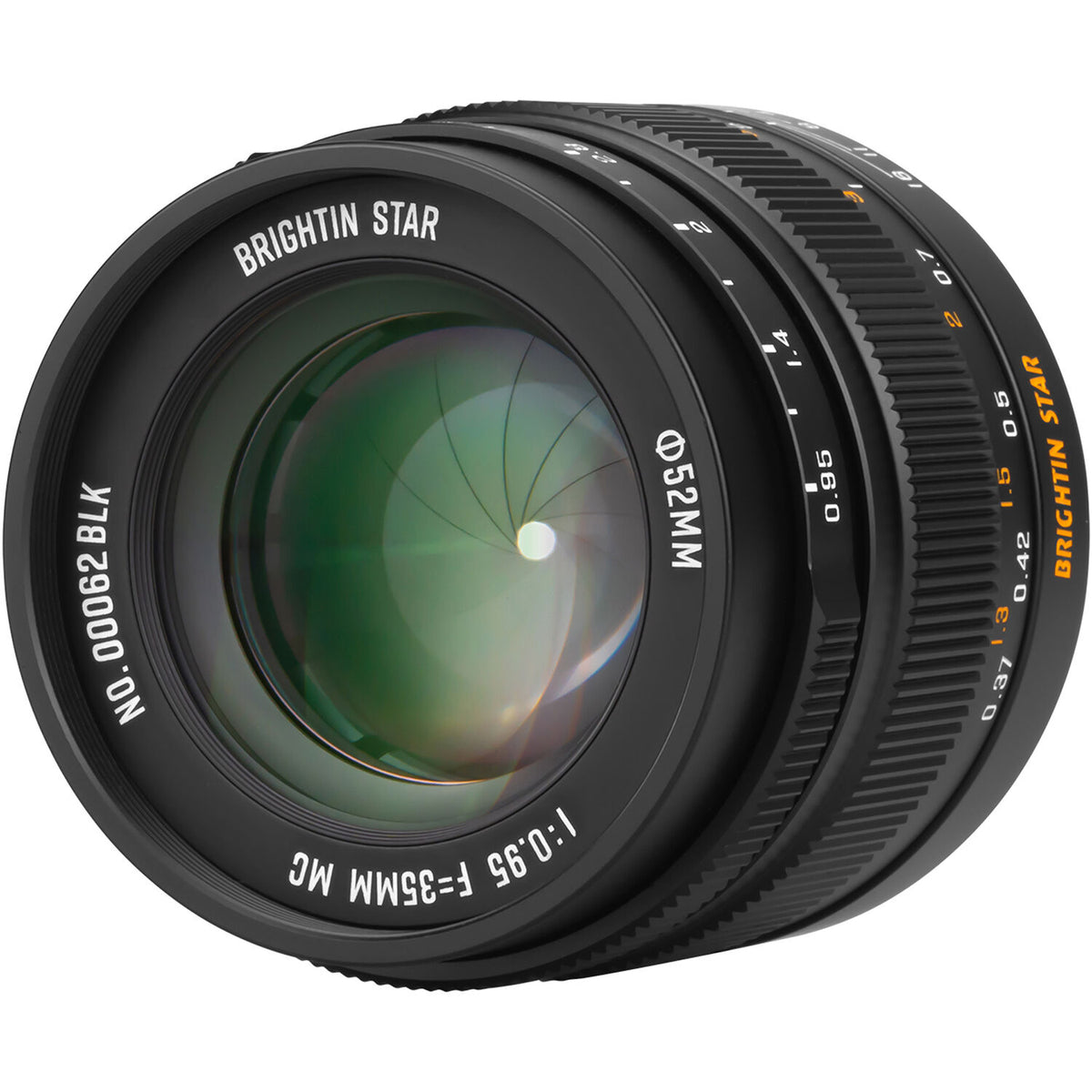 Lente Brightin Star 35mm f/0.95 Luminous - vista frontal