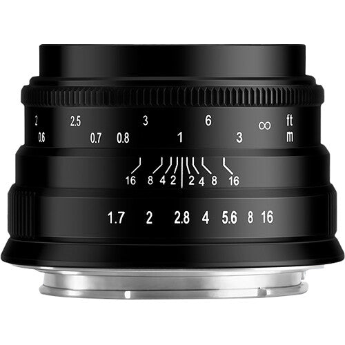 Lente Brightin Star 35mm f/1.7 (Negro) - vista frontal