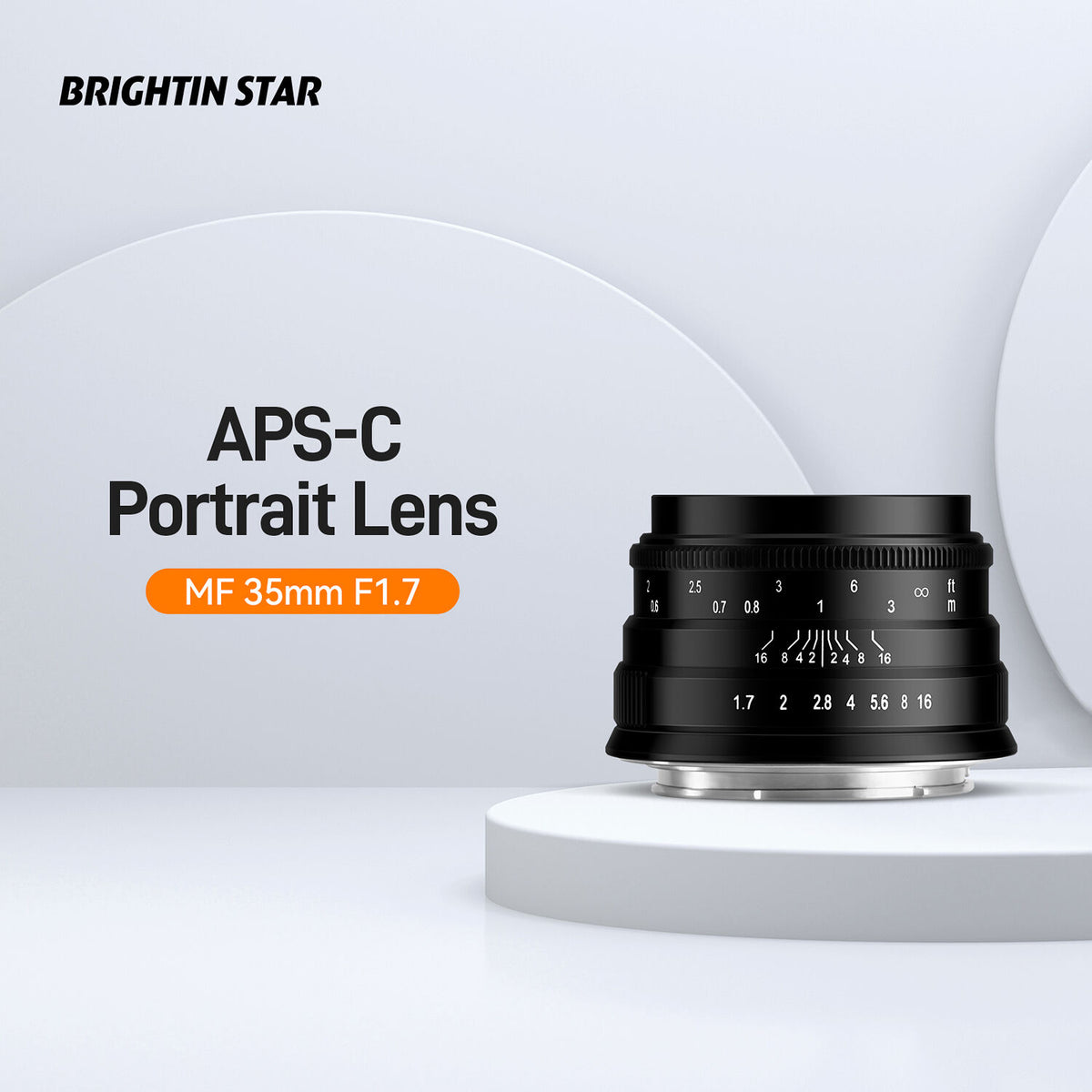 Lente Brightin Star 35mm f/1.7 (Negro) - en uso