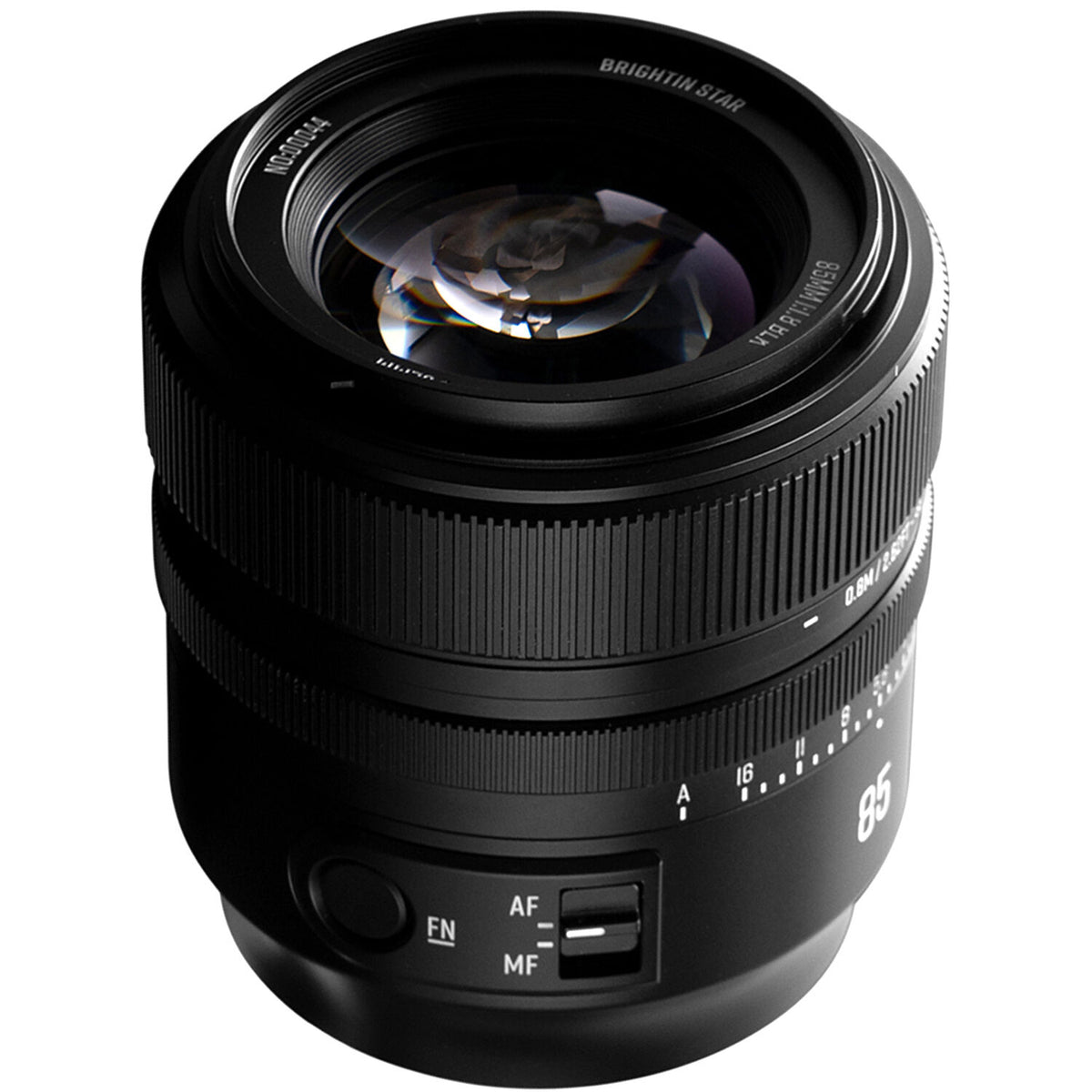 Lente Brightin Star AF 85mm f/1.8 - vista frontal