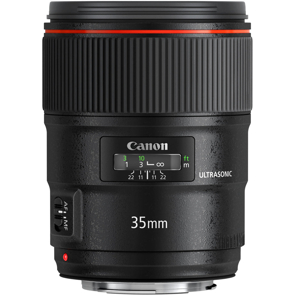 Lente Canon EF 35mm f/1.4L II USM - vista frontal