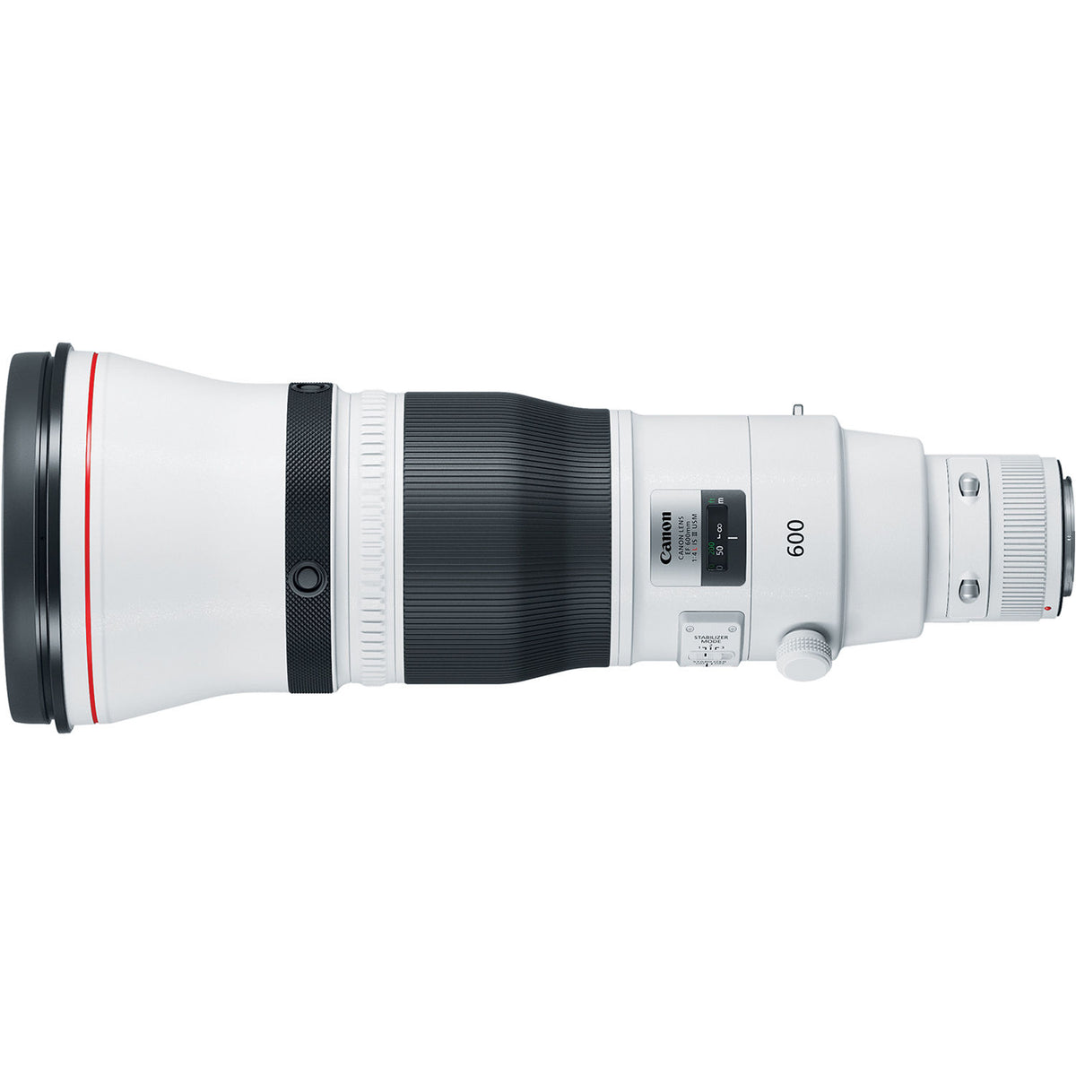 Lente Canon EF 600mm f/4L IS III USM - vista trasera