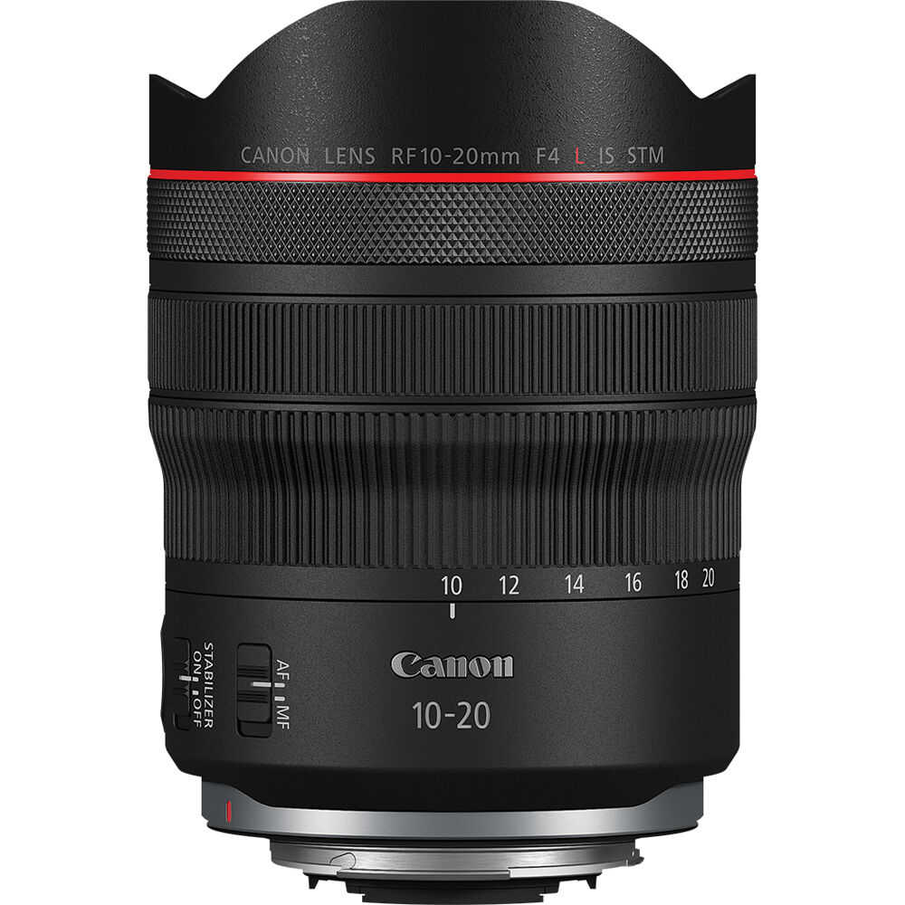 Lente Canon RF 10-20mm f/4 L IS STM - vista frontal