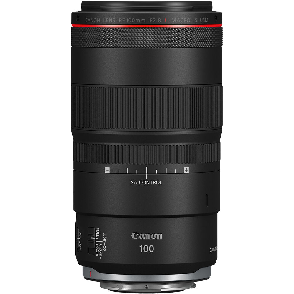 Lente Canon RF 100mm f/2.8 L Macro IS USM - vista principal