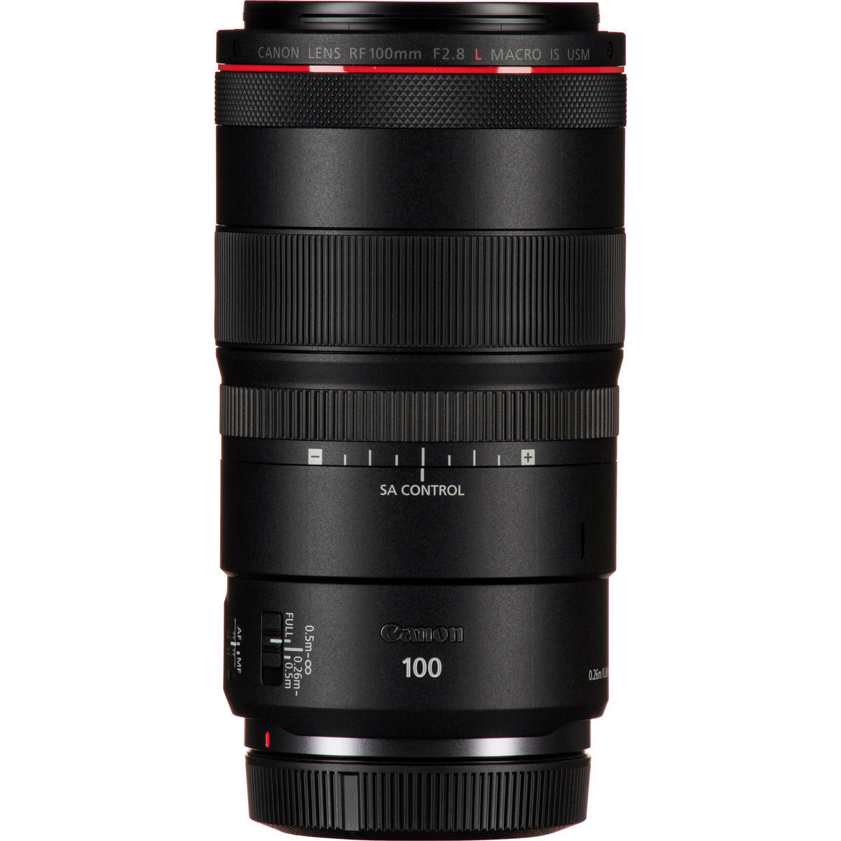 Lente Canon RF 100mm f/2.8 L Macro IS USM - vista trasera