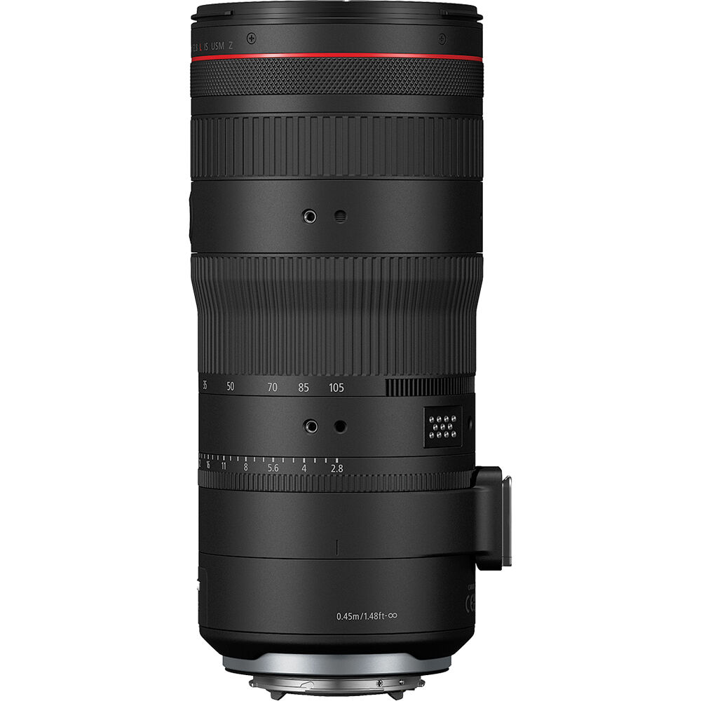Lente Canon RF 24-105mm f/2.8 L IS USM Z - vista lateral