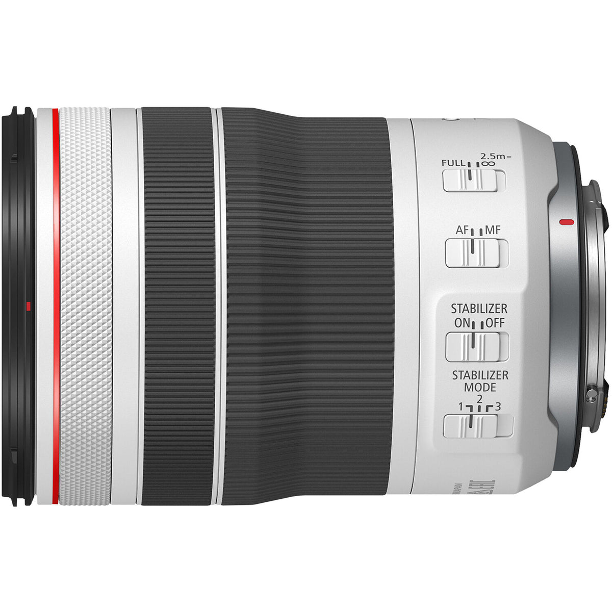 Lente Canon RF 70-200mm f/4 L IS USM - vista frontal
