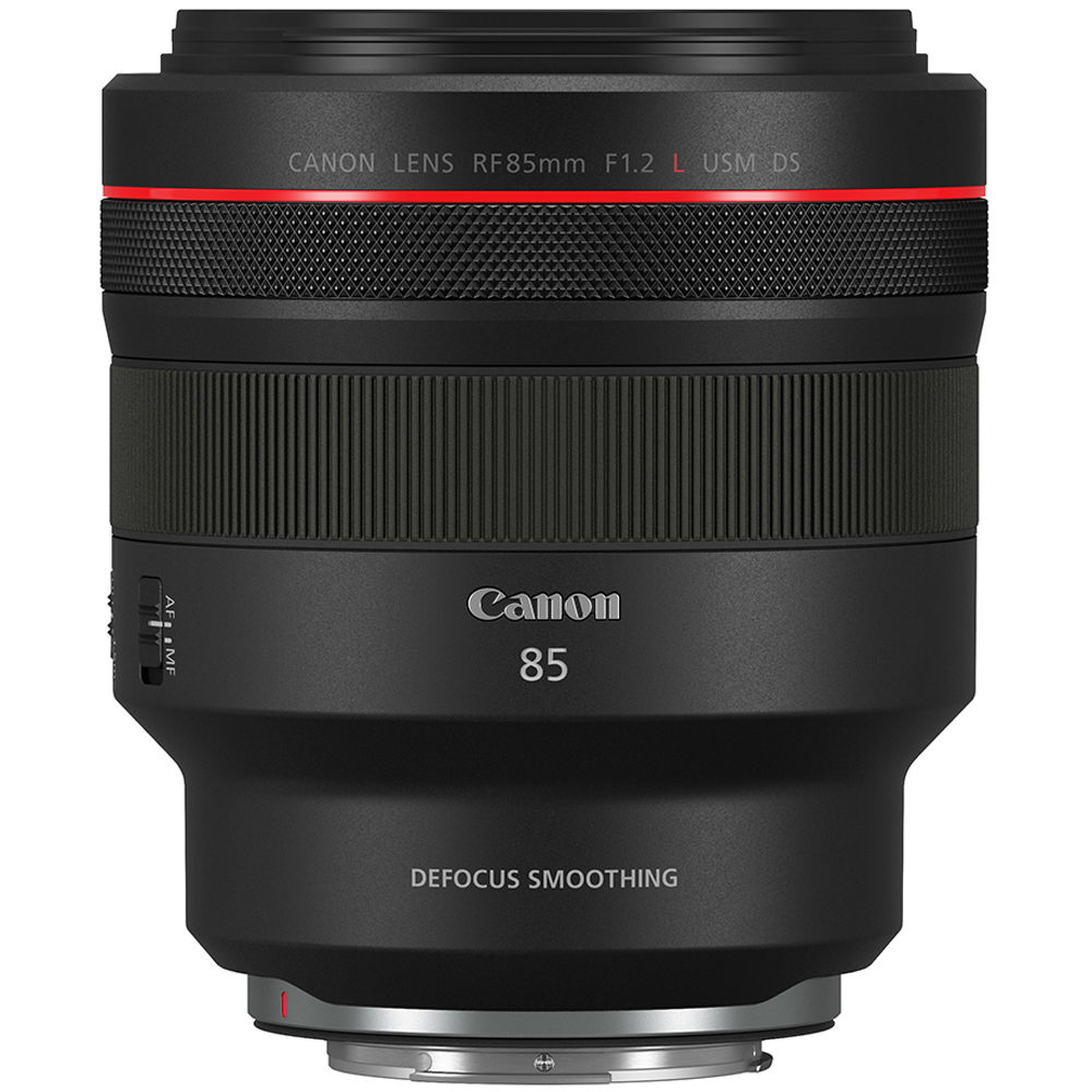 Lente Canon RF 85mm f/1.2 L USM DS - vista frontal