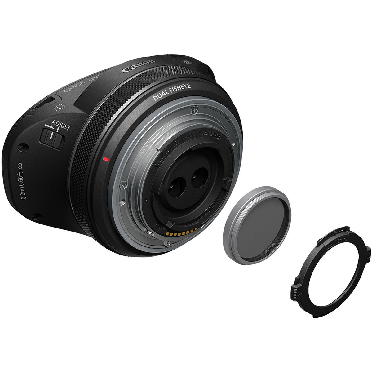 Lente Canon RF-S 3.9mm f/3.5 STM Dual Fisheye - vista lateral