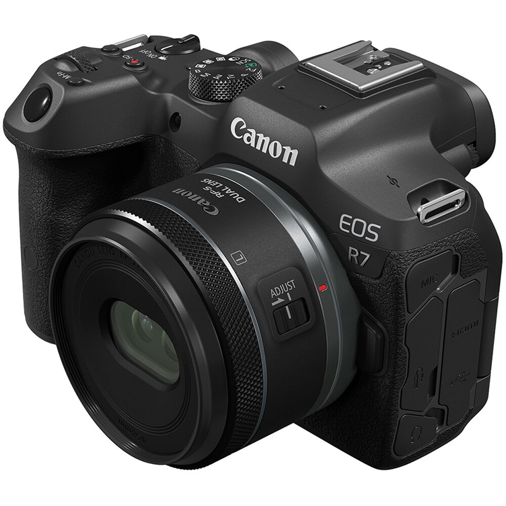 Lente Canon RF-S 7.8mm f/4 STM Dual - puertos y conexiones