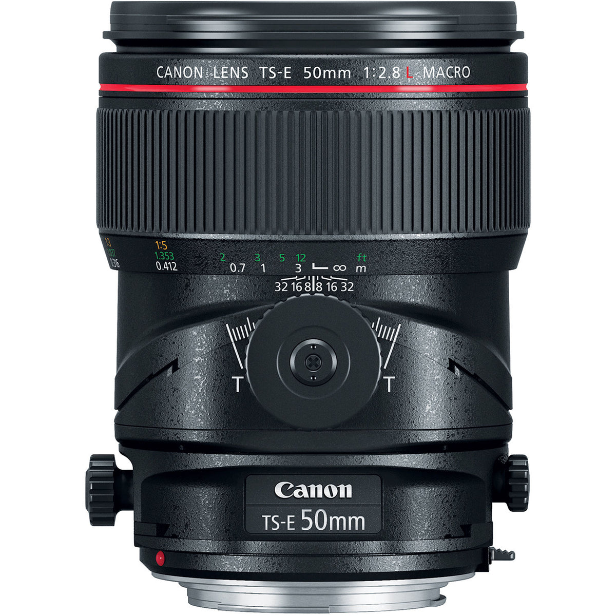 Lente Canon TS-E 50mm f/2.8L Macro Tilt-Shift - vista frontal