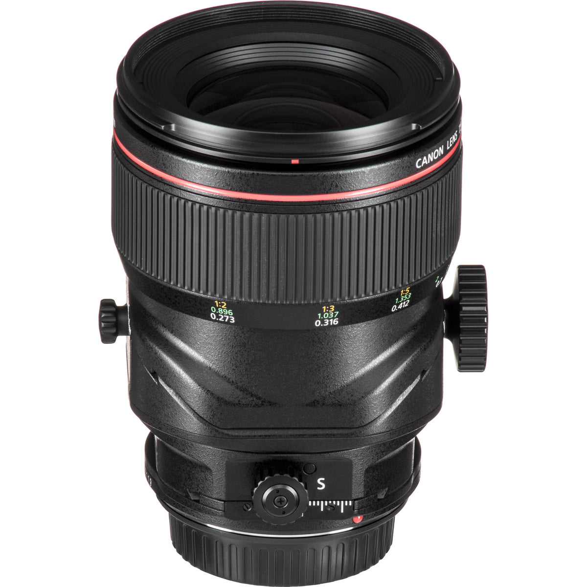Lente Canon TS-E 50mm f/2.8L Macro Tilt-Shift - vista lateral