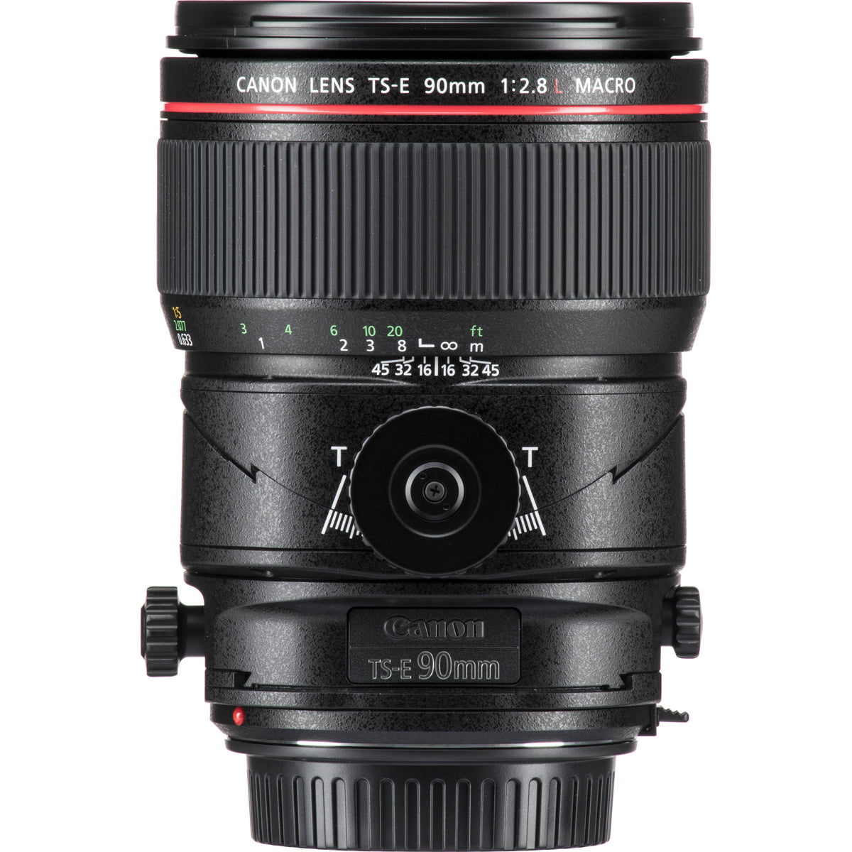Lente Canon TS-E 90mm f/2.8L Macro Tilt-Shift - puertos y conexiones