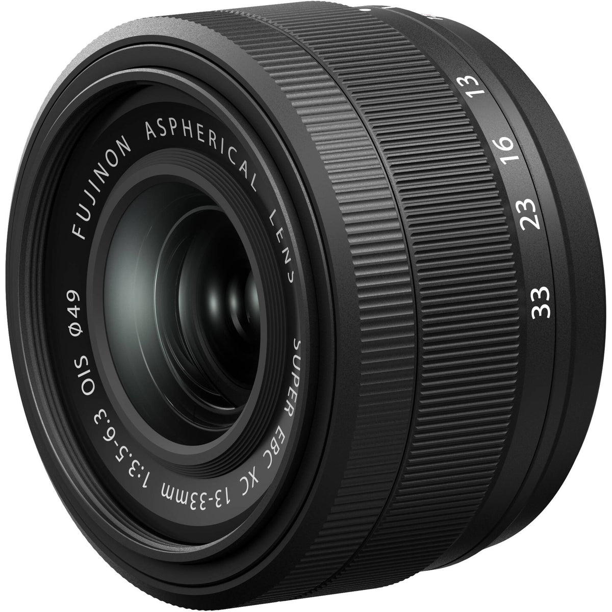 Lente Fujifilm XC 13-33mm f/3.5-6.3 OIS - vista lateral