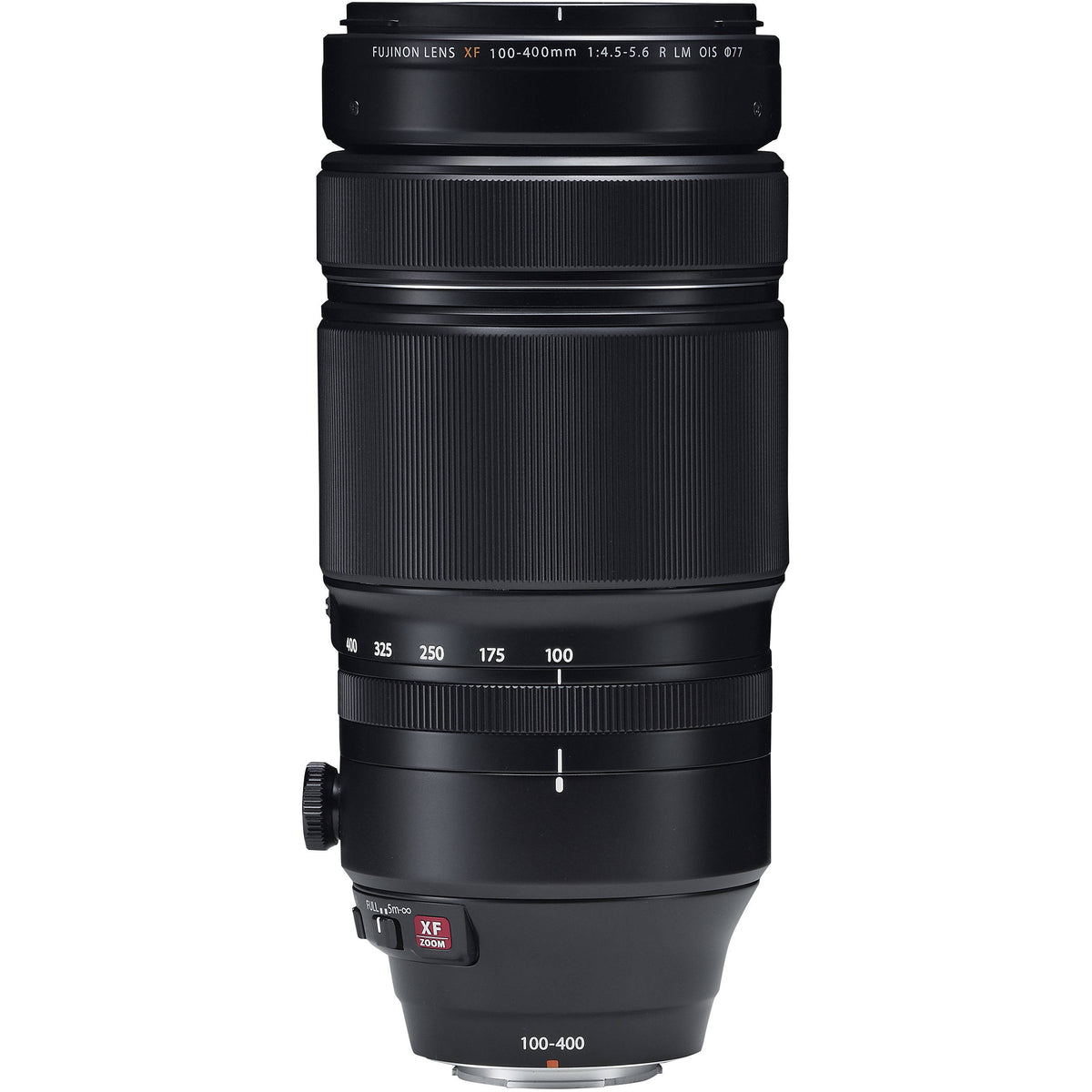 Lente Fujifilm XF 100-400mm f/4.5-5.6 R LM OIS WR - vista lateral