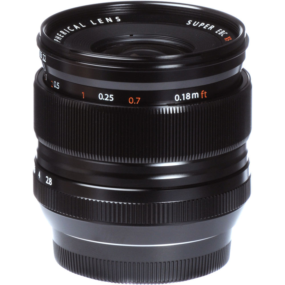 Lente Fujifilm XF 14mm f/2.8 R - vista lateral