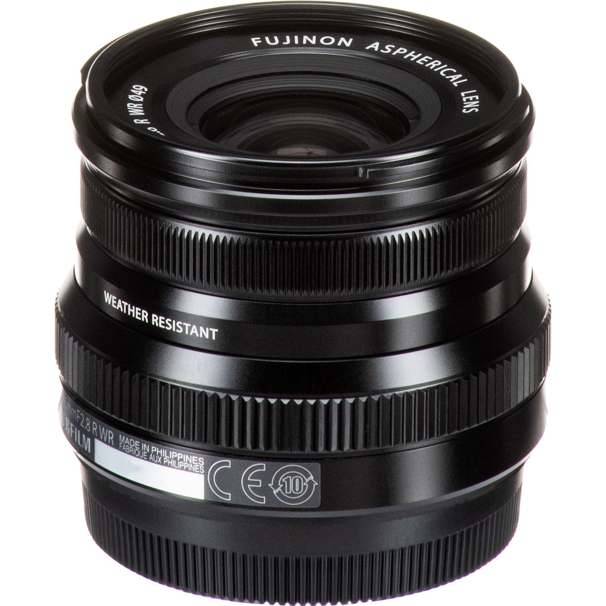 Lente Fujifilm XF 16mm f/2.8 R WR (Negro) - vista lateral