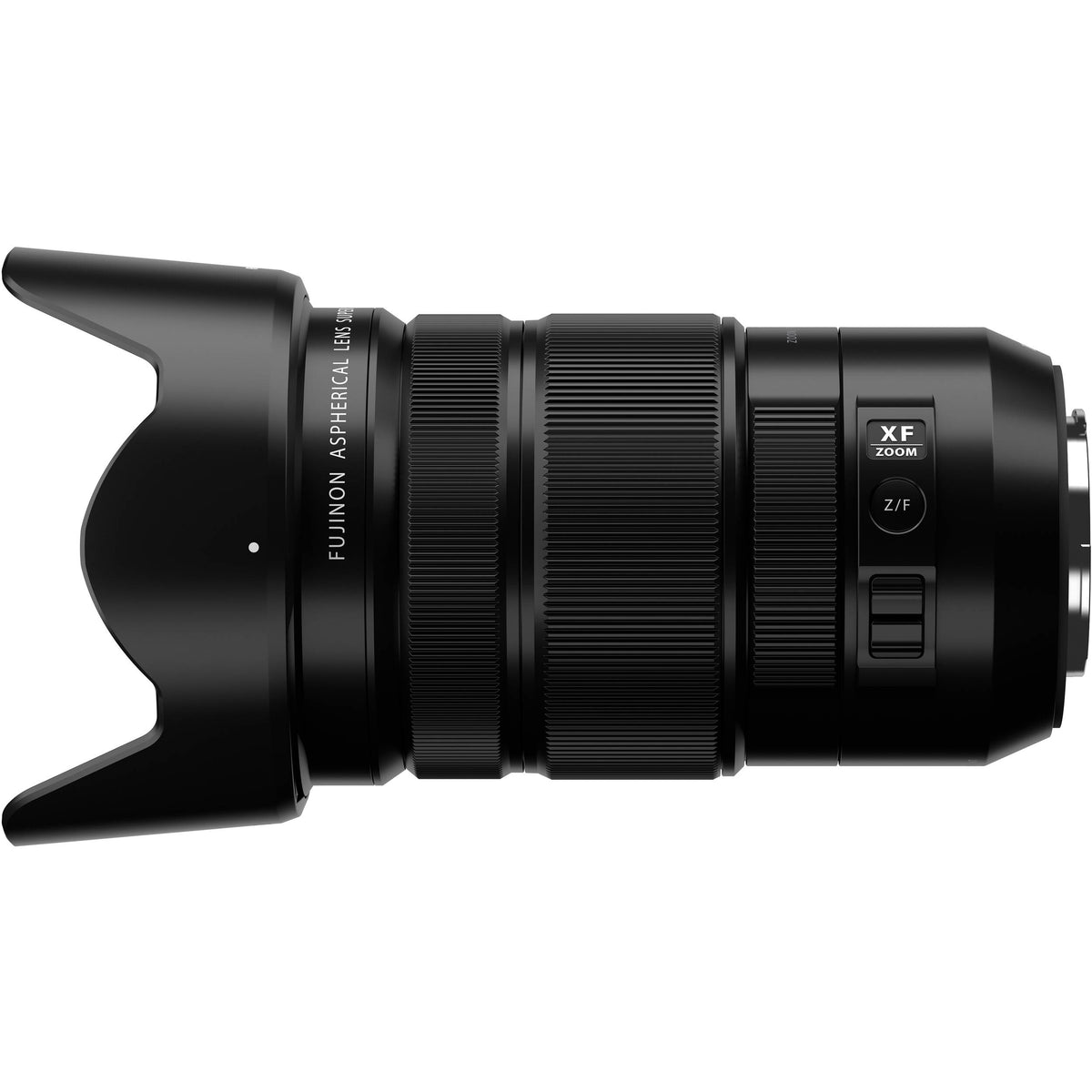 Lente Fujifilm XF 18-120mm f/4 LM PZ WR - vista lateral