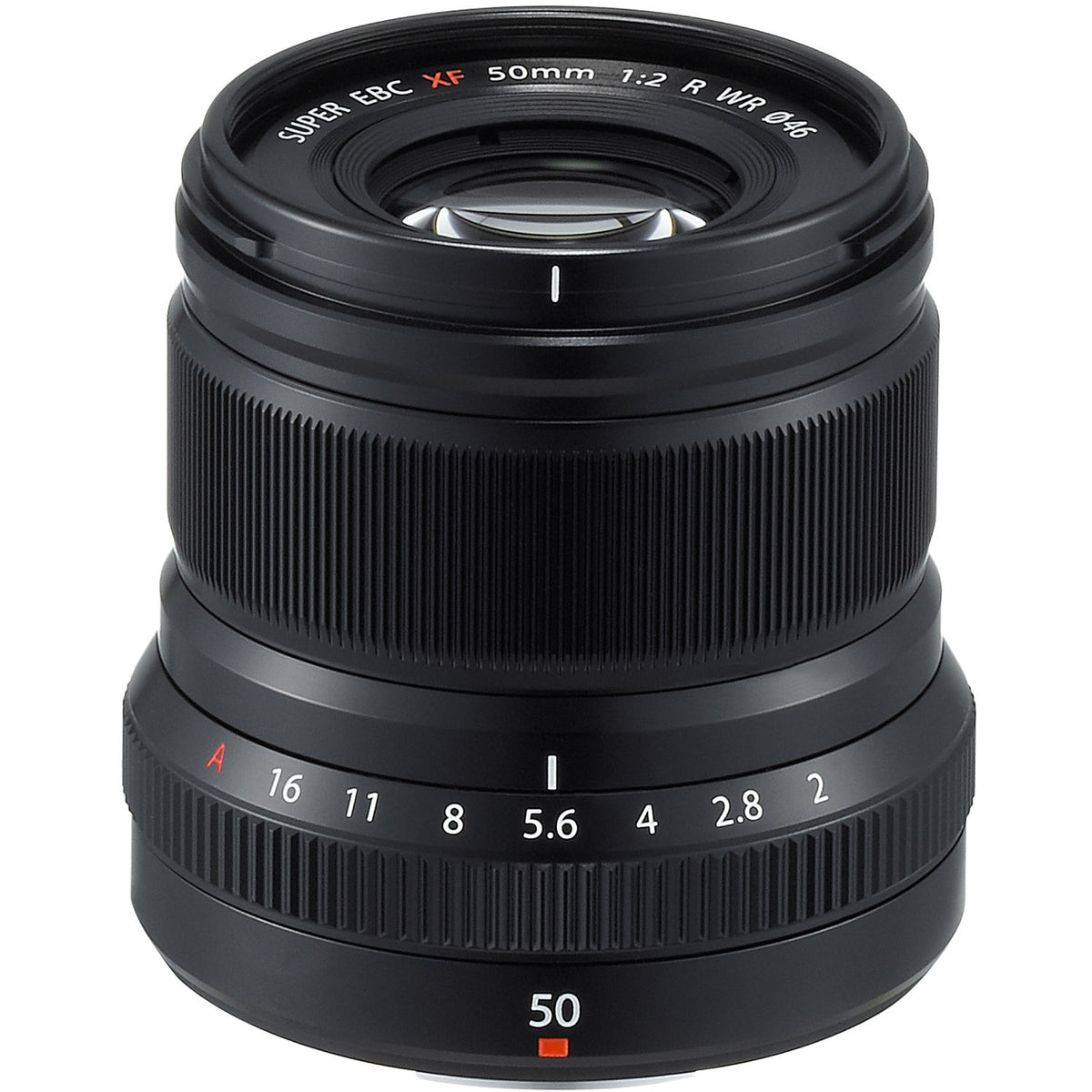 Lente Fujifilm XF 50mm f/2 R WR (Negro) - vista frontal