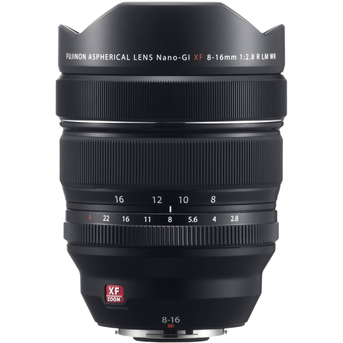 Lente Fujifilm XF 8-16mm f/2.8 R LM WR - vista frontal