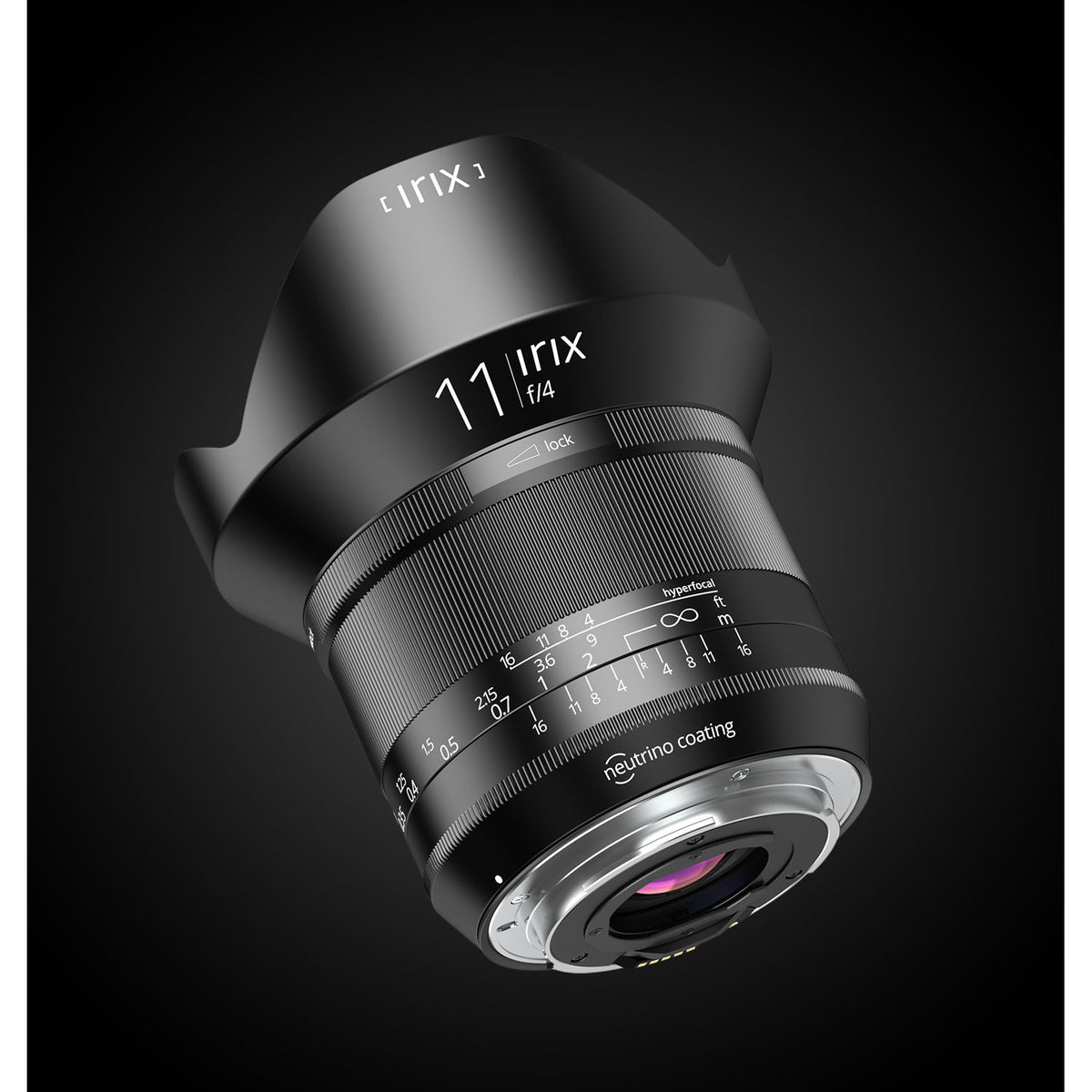 Lente IRIX 11mm f/4 Blackstone - vista lateral