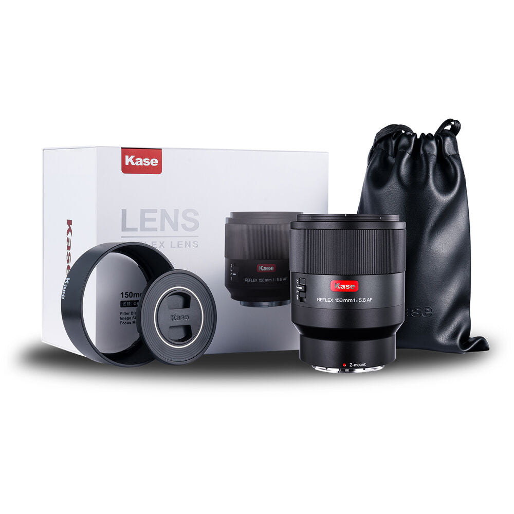 Lente Kase 150mm f/5.6 AF Reflex Mirror - vista frontal