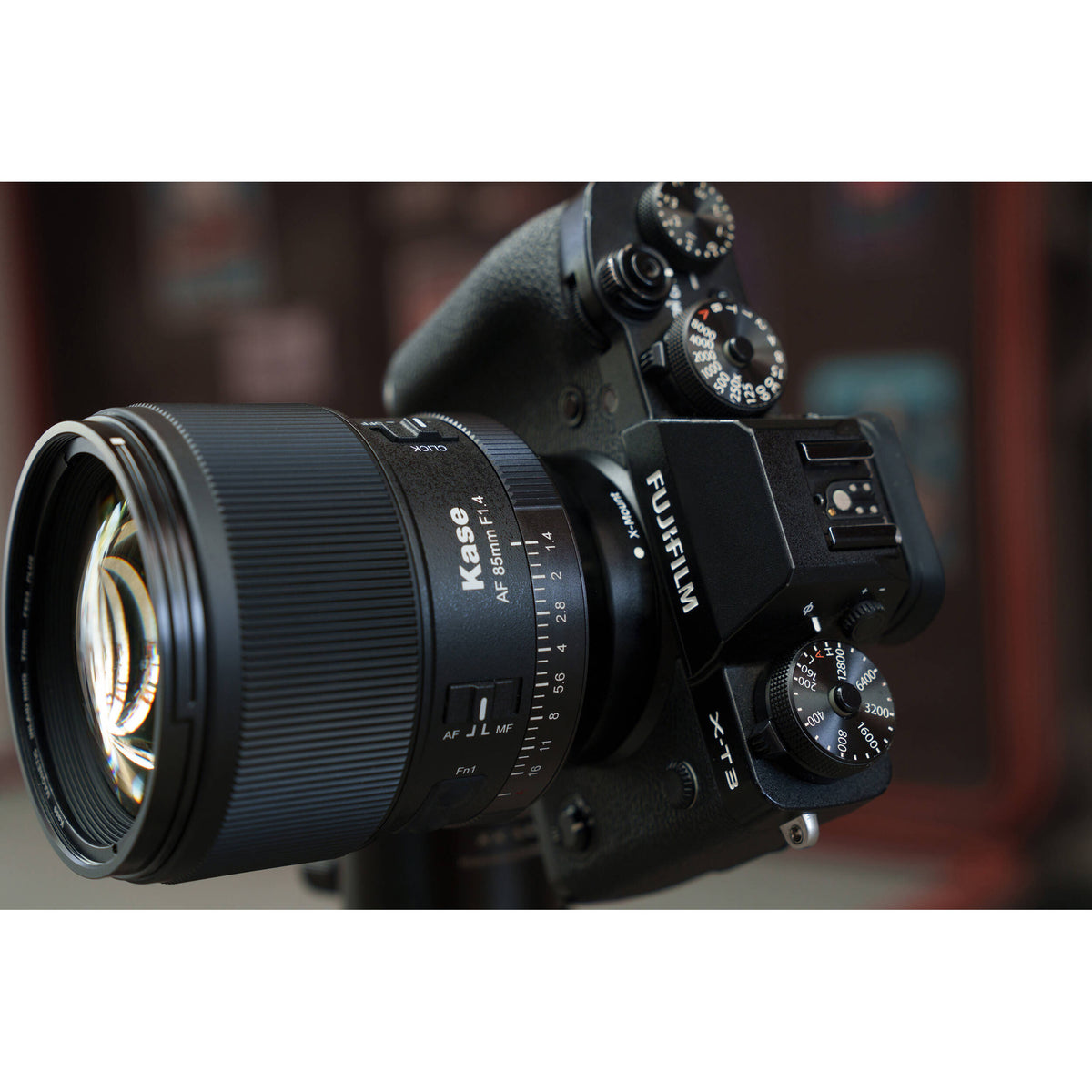Lente Kase 85mm f/1.4 AF - vista trasera