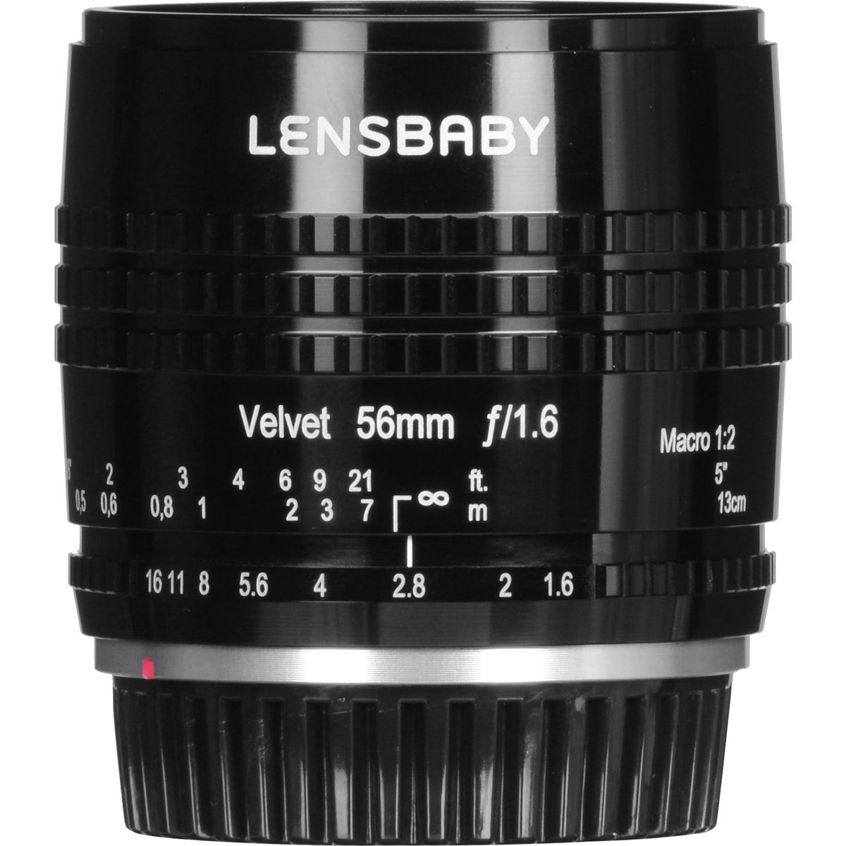 Lente Lensbaby Velvet 56mm f/1.6 (Negro) - vista frontal