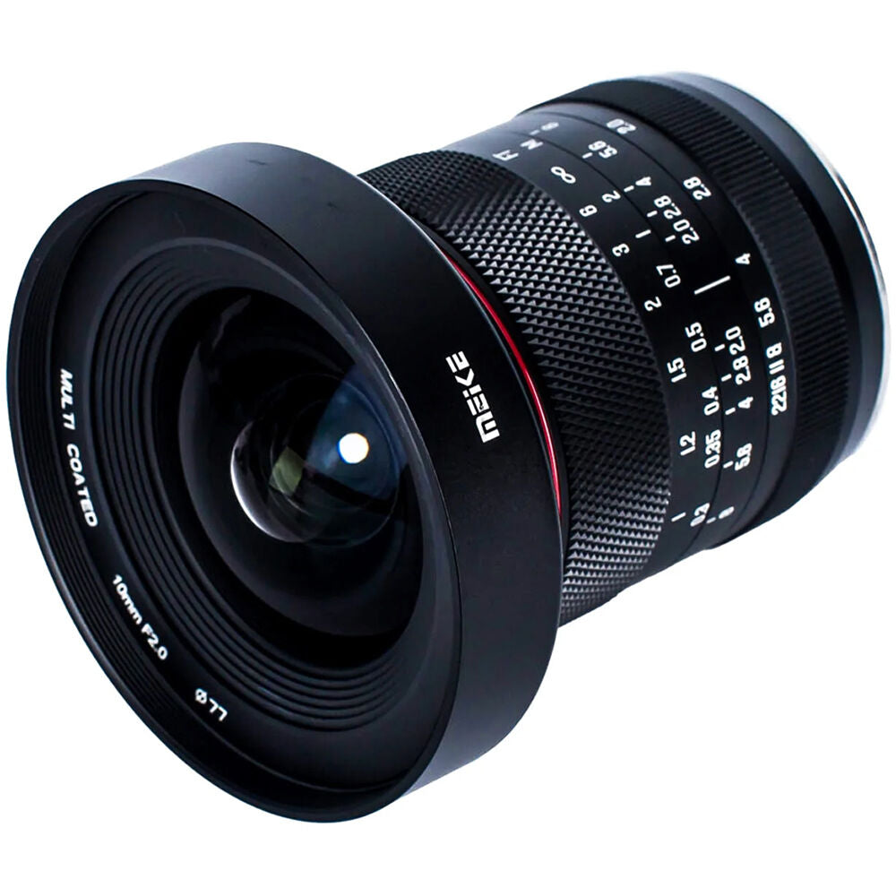 Lente Meike 10mm f/2 APS-C Manual Focus para FUJI X - vista trasera