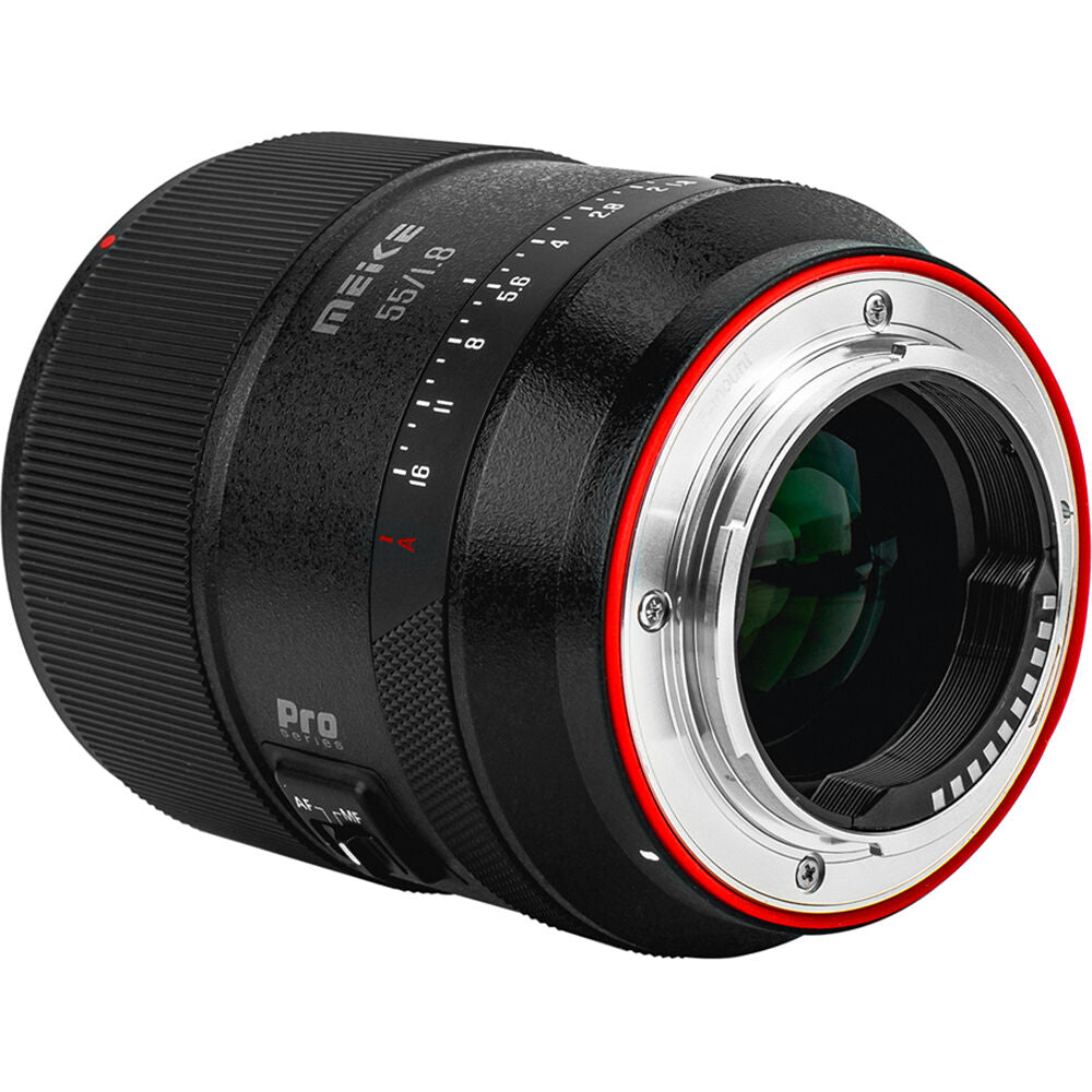 Lente Meike 55mm f/1.8 Pro AF (L) - vista frontal