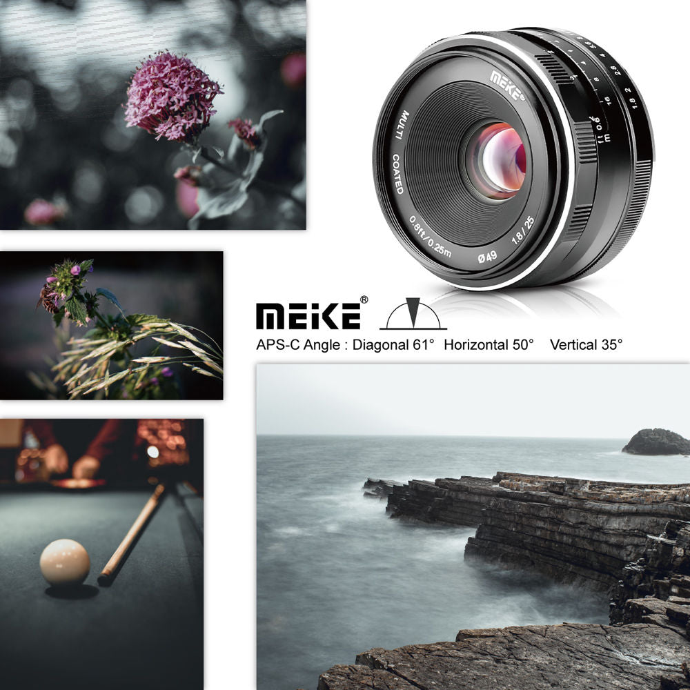Lente Meike MK-25mm f/1.8 - puertos y conexiones