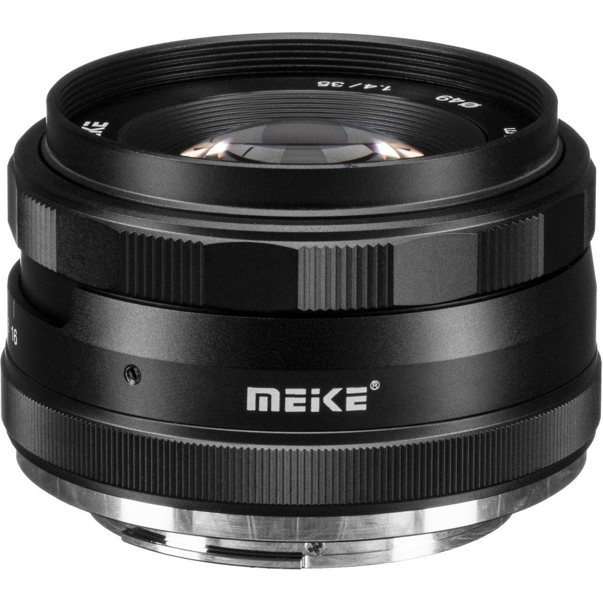 Lente Meike MK-35mm f/1.4 - vista frontal
